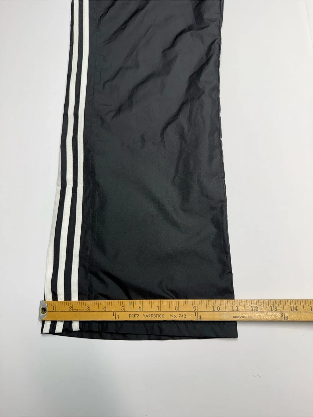 Adidas Track Windbreaker Ankle Zipper Men’s XL Black 33” Inseam W48012